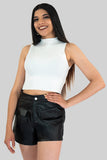 Blusa crop sin mangas