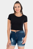 Playera crop de manga corta