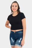 Playera crop de manga corta