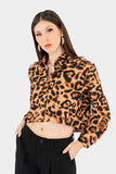 Camisa de manga larga animal print