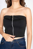 blusa strapless con cierre y carteras simuladas (7475882917930)