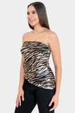 Blusa strapless asimétrica