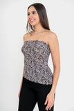 Blusa strapless asimetrica