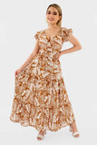Vestido largo de niveles
