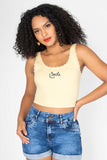 Playera crop sin mangas