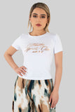 Playera de manga corta con estampado
