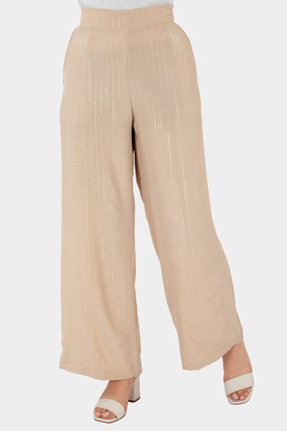 Pantalón con rayas ligeramente brillantes
