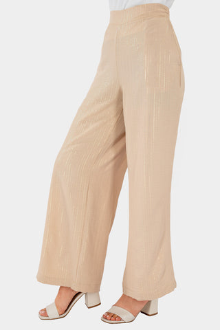 Pantalón con rayas ligeramente brillantes
