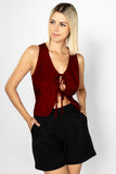 Blusa sin mangas con amarres