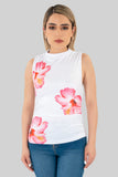 Blusa sin mangas de cuello alto