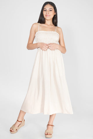 Vestido midi a rayas