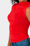 Playera sin mangas de cuello alto