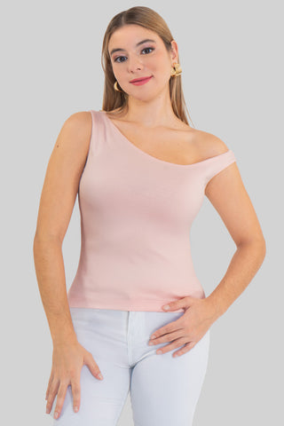 Blusa de tirantes asimétrica