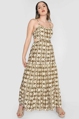 Vestido maxi de tirantes
