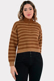 Suéter oversize corto a rayas