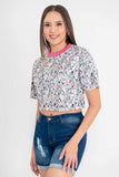 Playera crop de manga corta