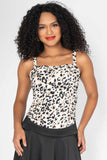 Playera de tirantes animal print