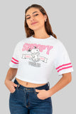 Playera crop de manga corta