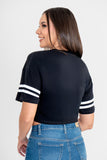 Playera crop de manga corta