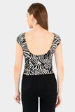 Blusa de manga corta animal print