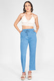 Pantalón recto con elástico