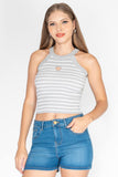 Blusa crop de rayas
