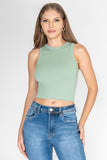 Blusa crop sin mangas