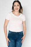 Blusa de manga corta a rayas