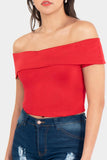 Blusa crop con hombros descubiertos