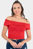 Blusa crop con hombros descubiertos