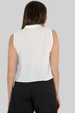 Blusa sin mangas cuello alto