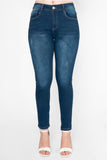 Jeans skinnr de tiro alto