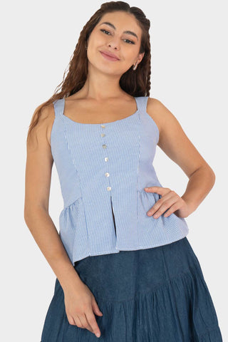 Blusa de tirantes a rayas