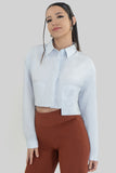 Camisa crop de manga larga