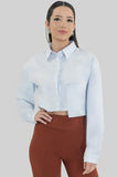 Camisa crop de manga larga
