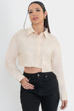 Camisa crop de manga larga