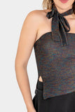Blusa strapless asimétrica con banda
