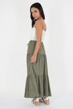 Falda maxi con olanes
