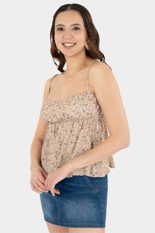Blusa de tirantes con flores