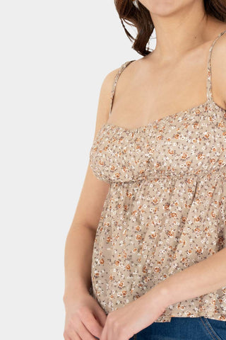 Blusa de tirantes con flores