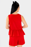 Conjunto de blusa sin mangas y short