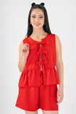Conjunto de blusa sin mangas y short