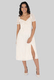 Vestido midi con abertura
