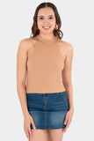 Playera sin manga tipo halter