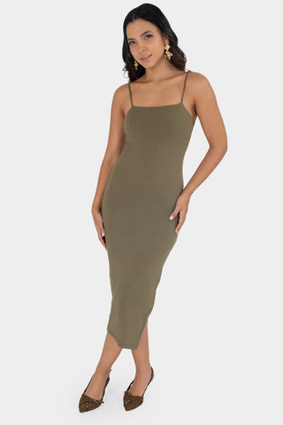Vestido midi de tirantes