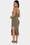 Vestido midi de tirantes