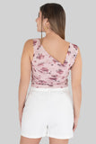 Blusa asimétrica floral