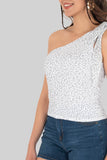 Blusa asimétrica con lunares
