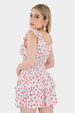 Conjunto de blusa y falda floral