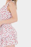 Conjunto de blusa y falda floral